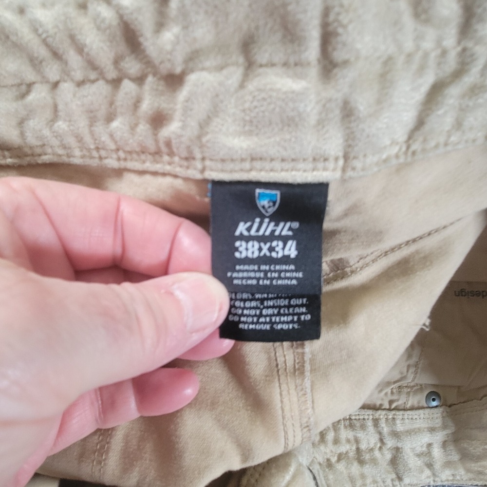 Kuhl Rydr Pants Mens 38x34 Khaki Green Vintage Patina Dye Stretch Style 5016 - Picture 3 of 10